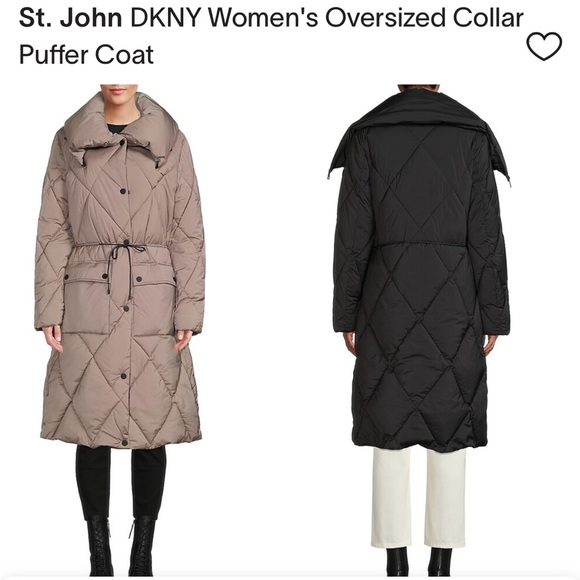 DKNY Pillow Collar Puffer Coat - Picture 3 of 4